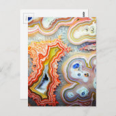 Auffallend farbenfroher Agate Gemstone Postkarte (Vorne/Hinten)