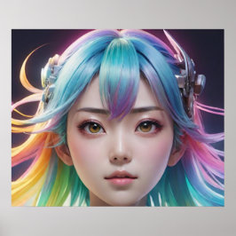 Auffallend große Augen Poster