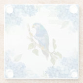 Auffallend handgestrichen Ultramarine Lorikeet Glasuntersetzer (Rückseite)