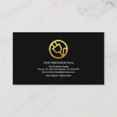 Auffallend Hot Electrical Lightning Gold Bulb Visitenkarte (Rückseite)