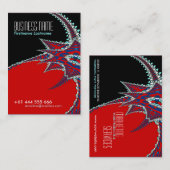 Auffallend kühne, rote und schwarze Visitenkarte (Vorne/Hinten)