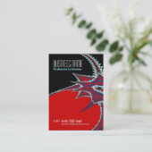 Auffallend kühne, rote und schwarze Visitenkarte (Stehend Vorderseite)