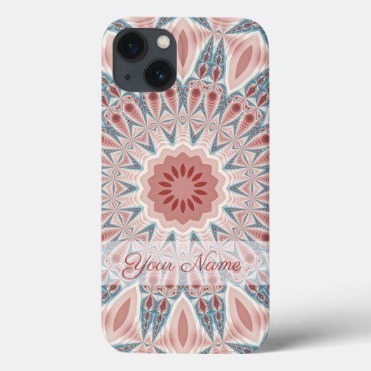 Auffallend Modernes Kaleidoskop Mandala Fraktal Na Case-Mate iPhone Hülle (Rückseite)
