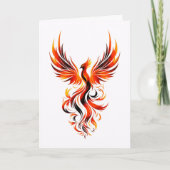 Auffallend Phoenix in Flammen Vector Art Karte (Vorderseite)