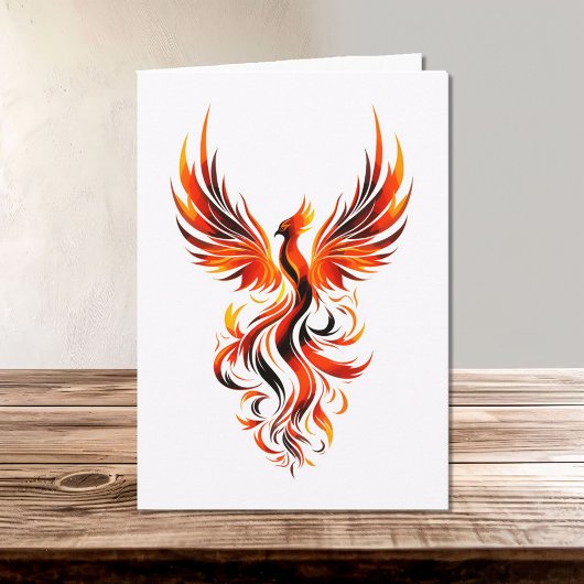 Auffallend Phoenix in Flammen Vector Art Karte