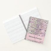 Auffallend Rosa Silver Tiger Zebra Glitzer Notizblock (Innenseite)