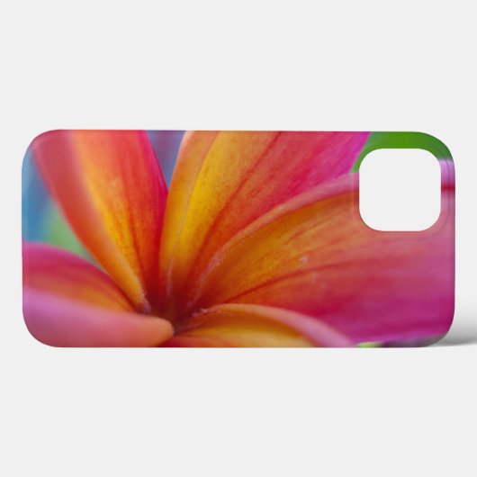 Auffallend rosa tropische Plumeria-Blume Case-Mate iPhone Hülle (Rückseite (Horizontal))
