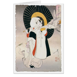 Auffallend schöne Malerei der japanischen Frau