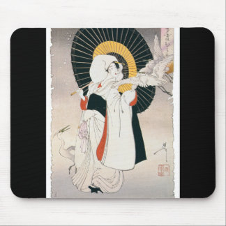 Auffallend schöne Malerei der japanischen Frau Mousepad