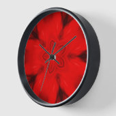Auffallend Schwarz Rot Moderne Moderne Blumen Uhr (Winkel)