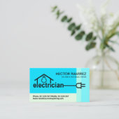 Auffallende Blues Elektroschockiermaschine Visitenkarte (Stehend Vorderseite)