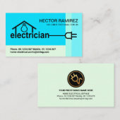 Auffallende Blues Elektroschockiermaschine Visitenkarte (Vorne/Hinten)