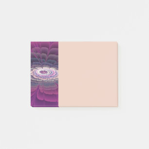 Auffallende Blumenfarbige Abstrakte Fraktal-Kunst Post-it Klebezettel