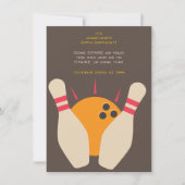 Auffallende Bowling-Party Einladung (Vorderseite)