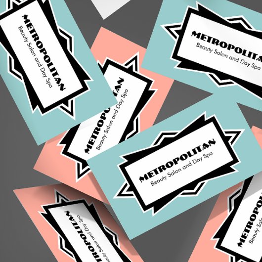 Auffallende einfache Kunst-Deko-Gewohnheits-Farbe Visitenkarte