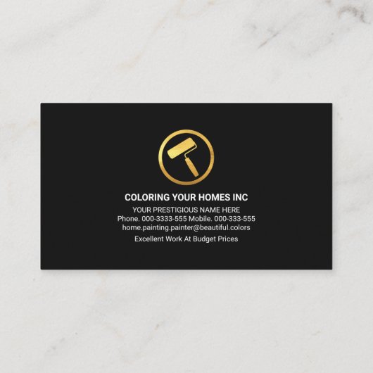 Auffallende Farbpinsel für Spritzer Visitenkarte (Rückseite)