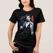Auffallende Frau Fatale Film-Noir Tri-Blend Shirt (Vorderseite)