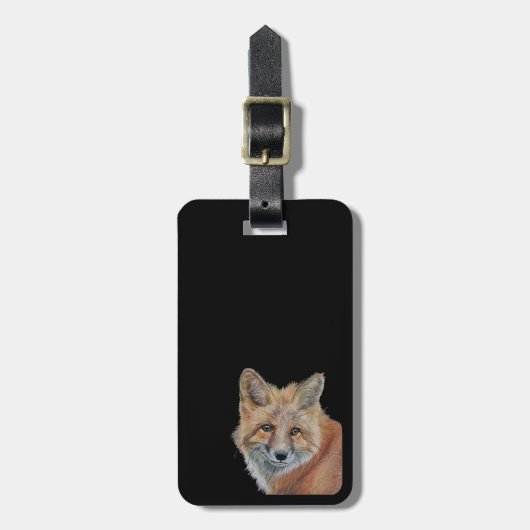 Auffallende Fuchs Gepäckanhänger (Vorderseite vertikal)