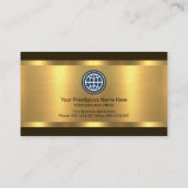 Auffallende Luxus-Goldkurven Visitenkarte (Rückseite)