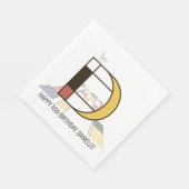 Auffallende Neoplastik Style Monogramm. Buchstabe  Serviette (Ecke)