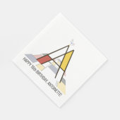 Auffallende Neoplastik Style Monogramm. Buchstabe  Serviette (Ecke)