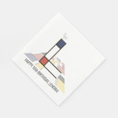 Auffallende Neoplastik Style Monogramm. Buchstabe  Serviette (Ecke)