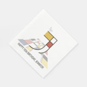 Auffallende Neoplastik Style Monogramm. Buchstabe  Serviette (Ecke)