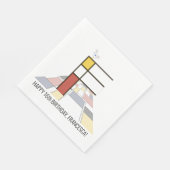 Auffallende Neoplastik Style Monogramm. Buchstabe  Serviette (Ecke)