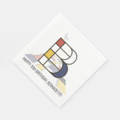 Auffallende Neoplastik Style Monogramm. Buchstabe Serviette (Ecke)