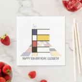 Auffallende Neoplastik Style Monogramm. Buchstabe  Serviette (Beispiel)