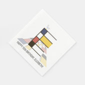 Auffallende Neoplastik Style Monogramm. Buchstabe  Serviette (Ecke)