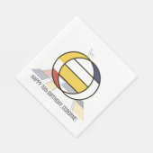 Auffallende Neoplastik Style Monogramm. Buchstabe Serviette (Ecke)