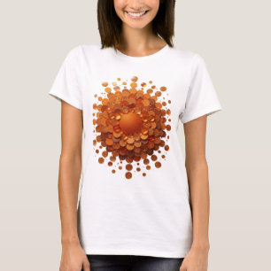 auffallende orange ORANGE SPHÄRE Druck T-Shirt