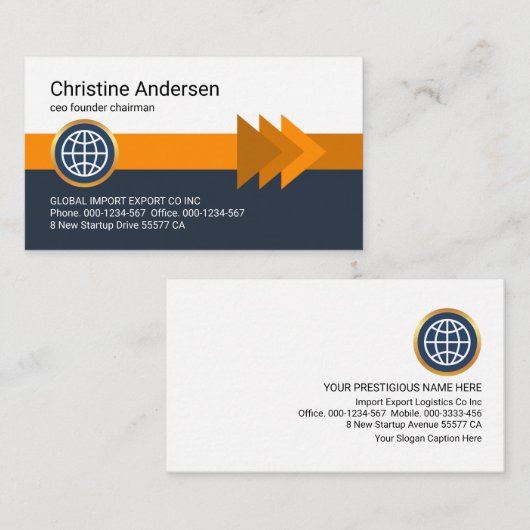 Auffallende Pfeilspitzen Stripe Layers CEO Visitenkarte (Vorne/Hinten)