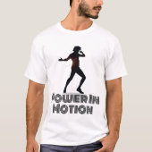 Auffallende Pose mit Glanz T-Shirt (Vorderseite)