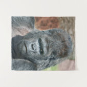 Auffallende Pose von Silverback Gorilla Wandteppich (Vorderseite (Horizontal))