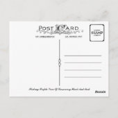 Auffallende Profilansicht des Kassenführers und de Postkarte (Rückseite)