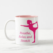 Auffallende rosa Silhouette von Dame in der Zweifarbige Tasse (Links)