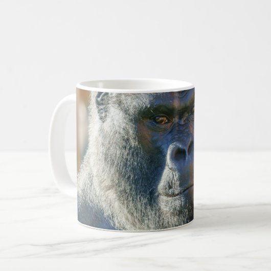 Auffallende Silverback Kaffeetasse (Vorderseite Links)