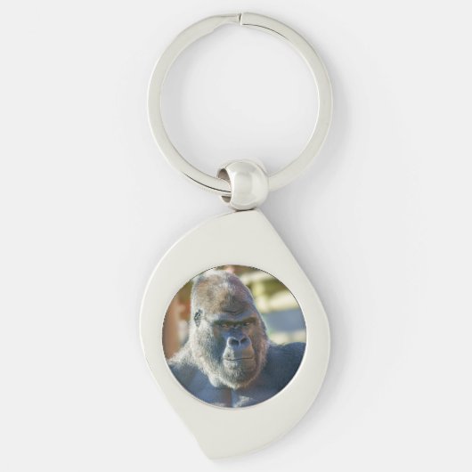 Auffallende Silverback Schlüsselanhänger (Vorderseite)
