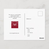 Auffallende Weihnachtspostcar Postkarte (Rückseite)