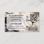 Auffallender Augenarzt oder Optiker  Visitenkarte (Rückseite)