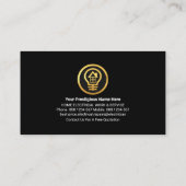 auffallender elektrischer Blitzer Visitenkarte (Rückseite)