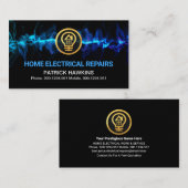 auffallender elektrischer Blitzer Visitenkarte (Vorne/Hinten)