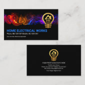 Auffallender Elektro-Wave Gold Bulb Zuhause Electr Visitenkarte (Vorne/Hinten)