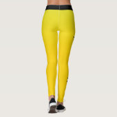 Auffallender Gelb- und Schwarzer Individuelle Name Leggings (Rückseite)