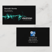 Auffallender leuchtender grüner elektrischer Blitz Visitenkarte (Vorne/Hinten)