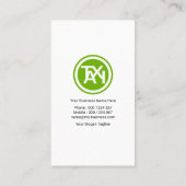 Auffallender Streckenanteil mit dem Taxi Visitenkarte (Rückseite)