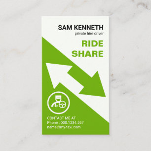 Auffallender Streckenanteil mit dem Taxi Visitenkarte