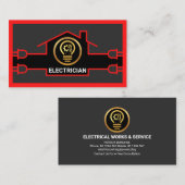 Auffallender Stromkreis des roten elektrischen Zuh Visitenkarte (Vorne/Hinten)